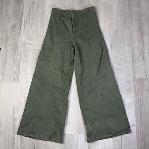 Free People We The Free Green Wide Leg Jeans Size 31